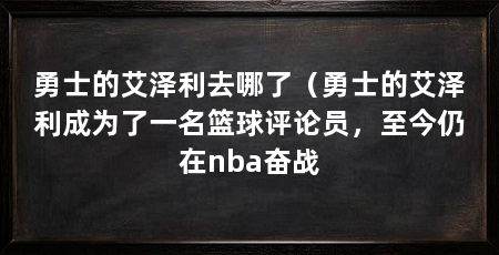 勇士的艾泽利去哪了(勇士的艾泽利成为了一名篮球评论员,至今仍在nba奋战