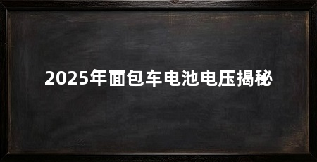 2025年面包车电池电压揭秘