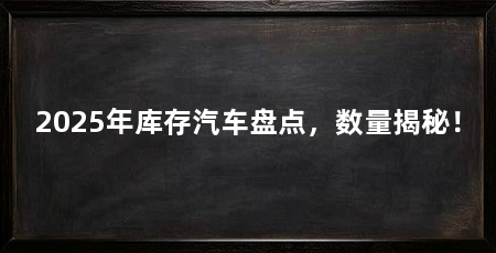 2025年库存汽车盘点,数量揭秘!