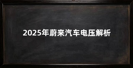 2025年蔚来汽车电压解析