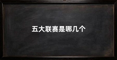 五大联赛是哪几个