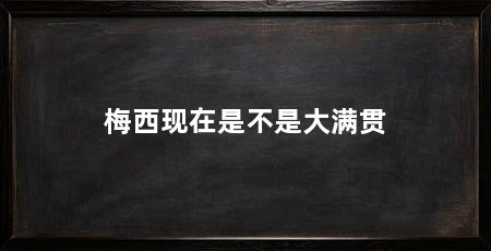 梅西现在是不是大满贯
