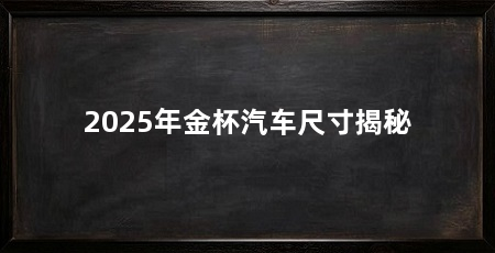 2025年金杯汽车尺寸揭秘