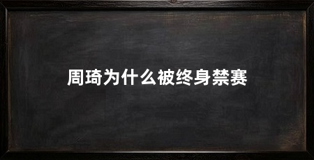 周琦为什么被终身禁赛
