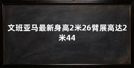 文班亚马最新身高2米26臂展高达2米44