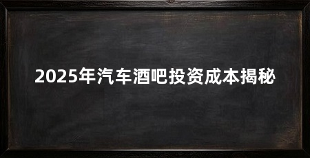 2025年汽车酒吧投资成本揭秘
