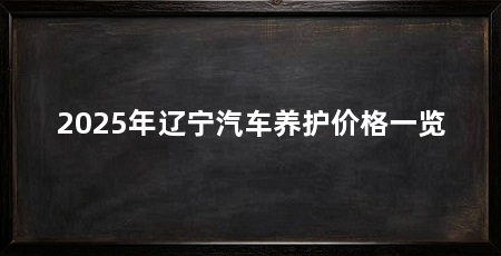 2025年辽宁汽车养护价格一览