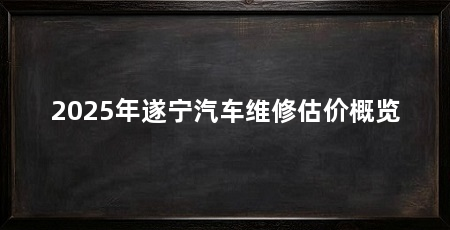 2025年遂宁汽车维修估价概览