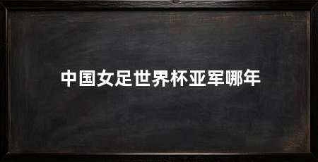 中国女足世界杯亚军哪年