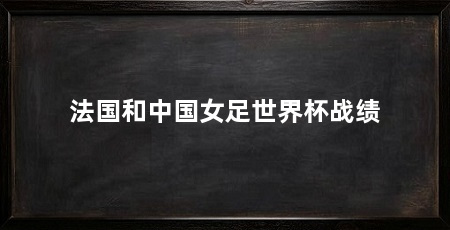 法国和中国女足世界杯战绩