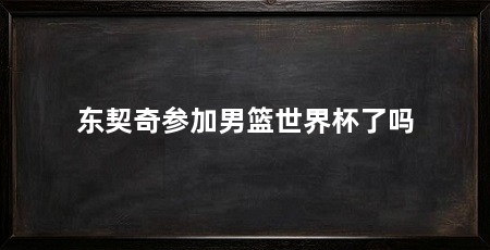 东契奇参加男篮世界杯了吗