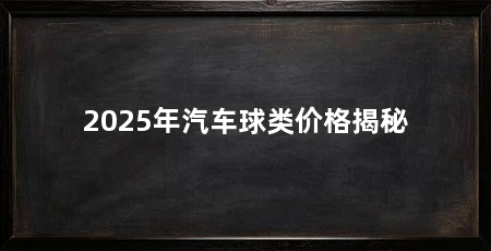 2025年汽车球类价格揭秘