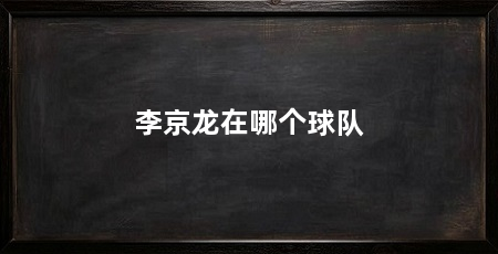 李京龙在哪个球队