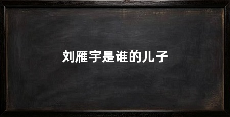 刘雁宇是谁的儿子