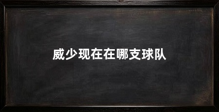 威少现在在哪支球队