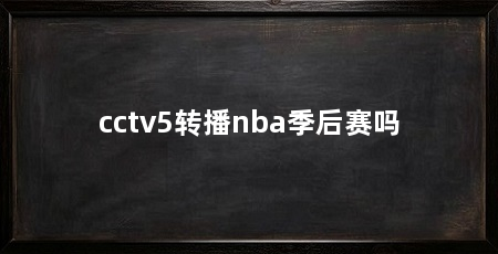 cctv5转播nba季后赛吗