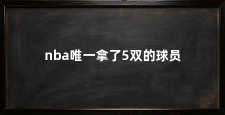 nba唯一拿了5双的球员