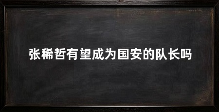 张稀哲有望成为国安的队长吗