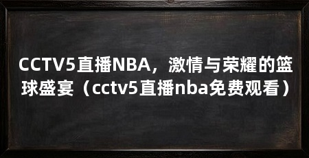 CCTV5直播NBA,激情与荣耀的篮球盛宴(cctv5直播nba免费观看)