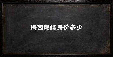 梅西巅峰身价多少