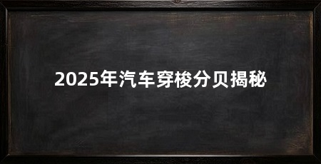 2025年汽车穿梭分贝揭秘