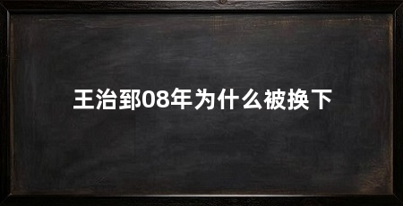 王治郅08年为什么被换下
