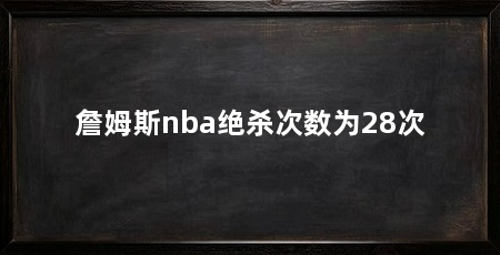 詹姆斯nba绝杀次数为28次