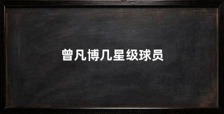 曾凡博几星级球员