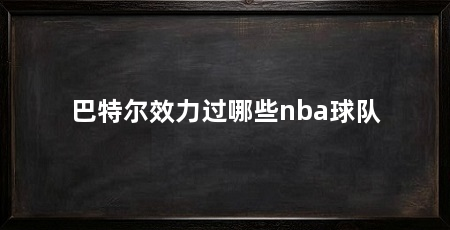 巴特尔效力过哪些nba球队