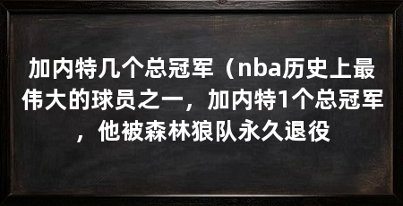 加内特几个总冠军(nba历史上最伟大的球员之一,加内特1个总冠军,他被森林狼队永久退役
