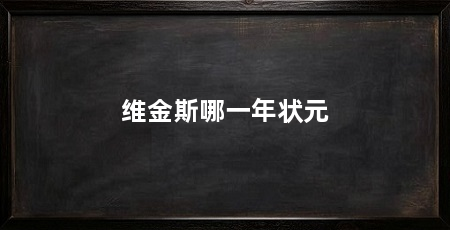 维金斯哪一年状元