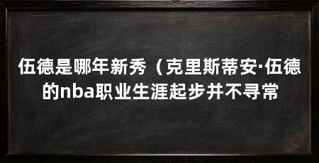 伍德是哪年新秀（克里斯蒂安·伍德的nba职业生涯起步并不寻常