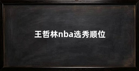 王哲林nba选秀顺位