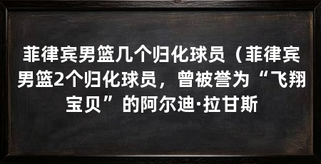菲律宾男篮几个归化球员(菲律宾男篮2个归化球员,曾被誉为“飞翔宝贝”的阿尔迪·拉甘斯