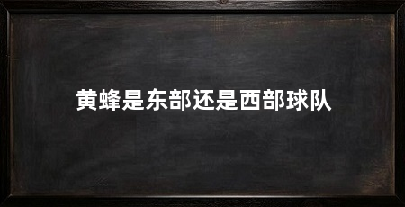 黄蜂是东部还是西部球队