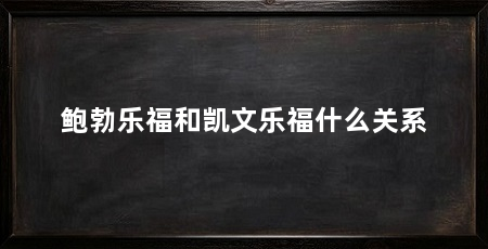 鲍勃乐福和凯文乐福什么关系