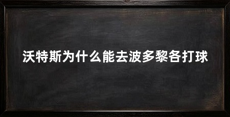 沃特斯为什么能去波多黎各打球