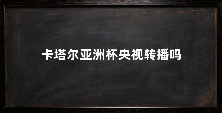 卡塔尔亚洲杯央视转播吗