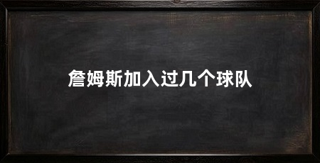 詹姆斯加入过几个球队