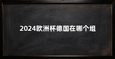 2024欧洲杯德国在哪个组