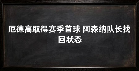 厄德高取得赛季首球 阿森纳队长找回状态