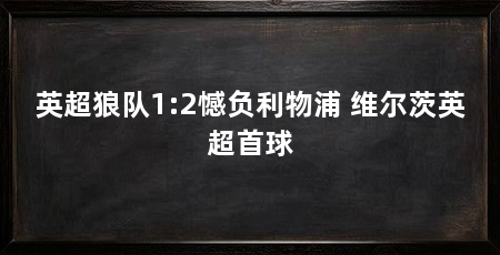 英超狼队1:2憾负利物浦 维尔茨英超首球