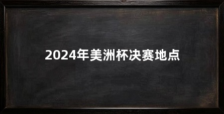 2024年美洲杯决赛地点