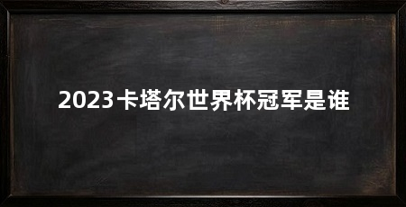 2023卡塔尔世界杯冠军是谁
