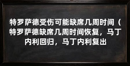 特罗萨德受伤可能缺席几周时间(特罗萨德缺席几周时间恢复,马丁内利回归,马丁内利复出