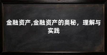 金融资产,金融资产的奥秘，理解与实践