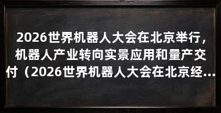 2026世界机器人大会在北京举行,机器人产业转向实景应用和量产交付(2026世界机器人大会在北京经济技术开发区管理委员李全介绍