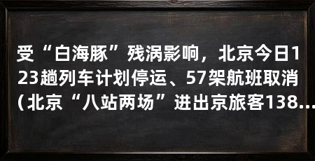 受“白海豚”残涡影响，北京今日123趟列车计划停运、57架航班取消（北京“八站两场”进出京旅客138.42万人次，民航部门计划取消57架航班