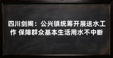 四川剑阁：公兴镇统筹开展送水工作 保障群众基本生活用水不中断