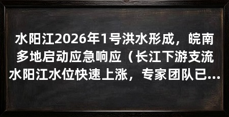 水阳江2026年1号洪水形成，皖南多地启动应急响应（长江下游支流水阳江水位快速上涨，专家团队已派往宣城一线